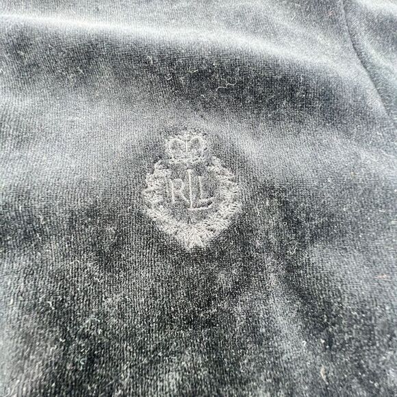 Ralph Lauren Active Velvet Full Zip Jacket Size L Black - Picture 3 of 6